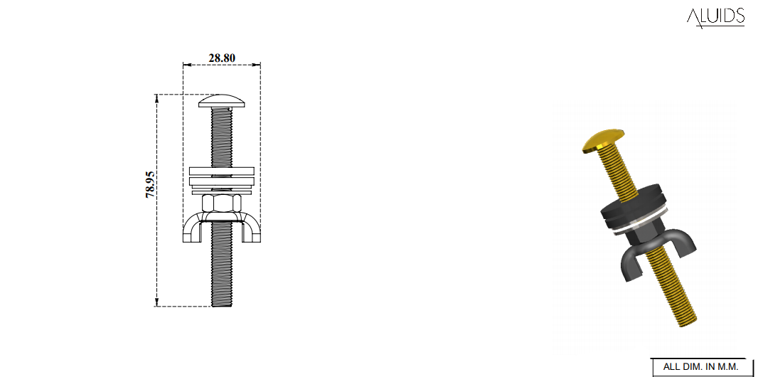 Universal Screw Tile Strainer Stainless Steel - Aluids Usa