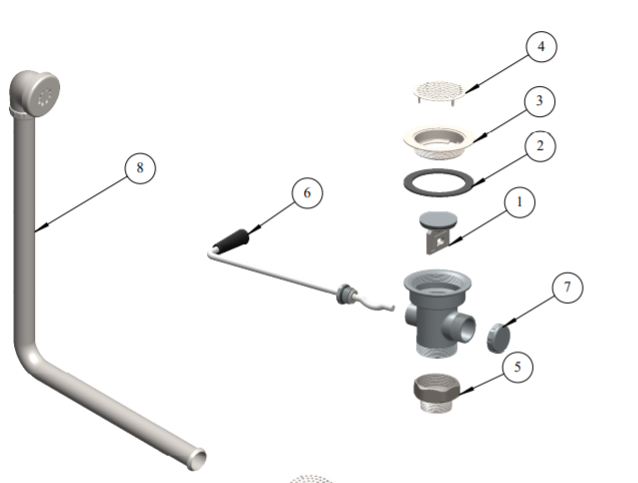 Sink Opening Waste Drain with Overflow Assembly