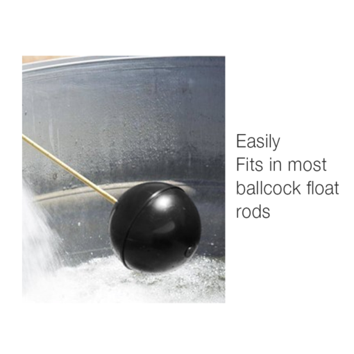 3" PVC Float Ball White With Brass Insert 1/4"-20" C14232 aluids