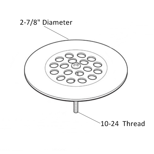 2-7/8 in. Tub/Shower Strainer in Brushed Nickel