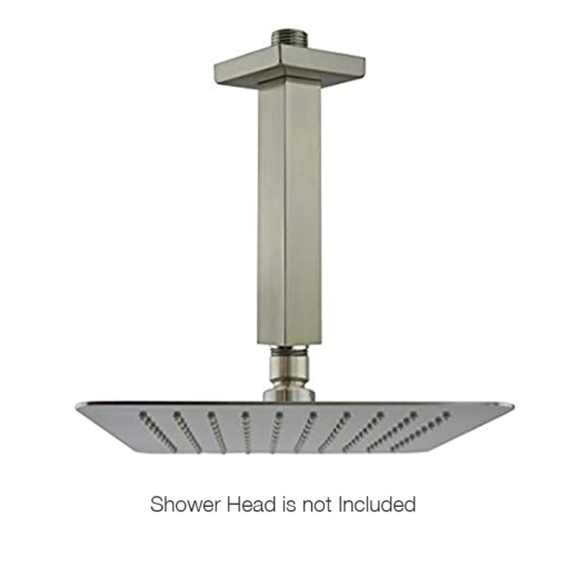 5" Ceiling Shower Arm Square - Brushed Nickel C8994 aluids