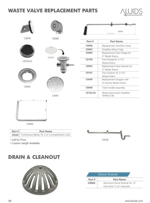 Aluminium Dome Strainer for 12" Floor Sink 5-1/2" Diameter