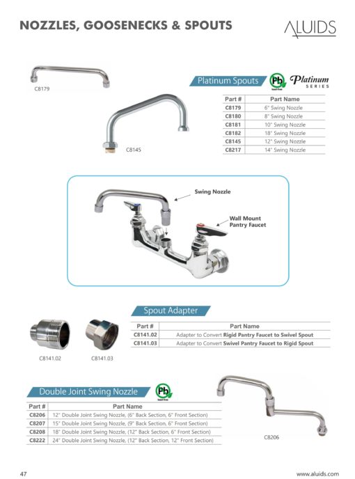 12" Back Section Double Joint Swing Nozzle- Heavy Duty 24″ Total Length-C8222