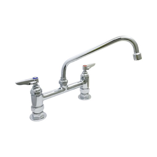 Double Pantry Deck Mount Swivel Base Faucet with 18" Swing Nozzle C8188 aluids