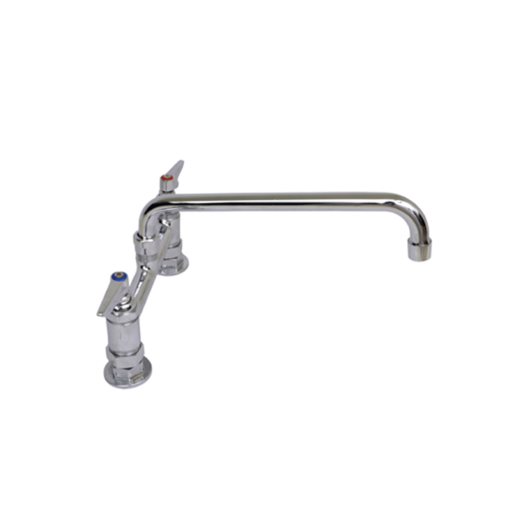 Double Pantry Deck Mount Swivel Base Faucet with 18" Swing Nozzle C8189 aluids