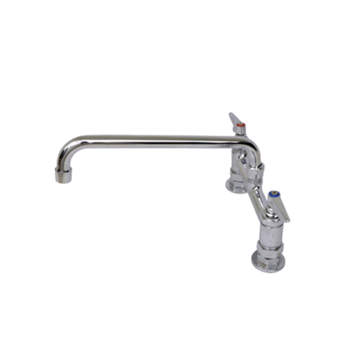 Double Pantry Deck Mount Swivel Base Faucet with 18" Swing Nozzle C8189 aluids