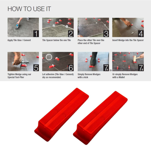 Wall & Floor Tile Leveling System Wedges (Pack of 200 Pcs) 12640X200 aluids