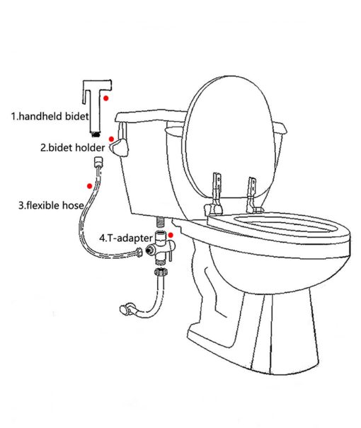 Hand Held Shattaf Bidet Sprayer Kit C8214 aluids