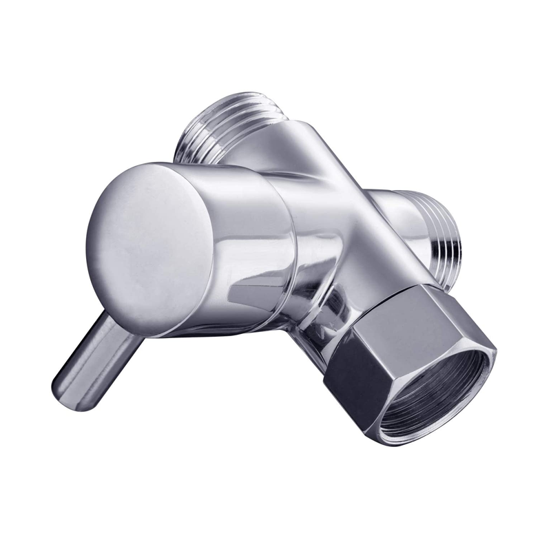 7/8'' T-Adapter 3-Way Brass Shower Diverter With Valve For Toilet Bidet Sprayer 