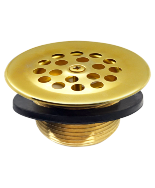 Tub Drain Strainer Trim Kit with Drain Body - PVD Gold Strainer C8052 aluids