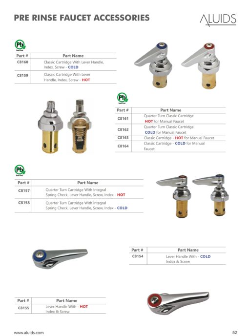 Lever Handle With HOT (Red) Index & Screw