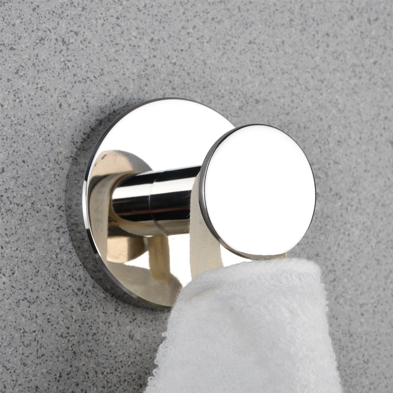 Wall Mount Bath Towel Hook - Polished Chrome C1946 aluids