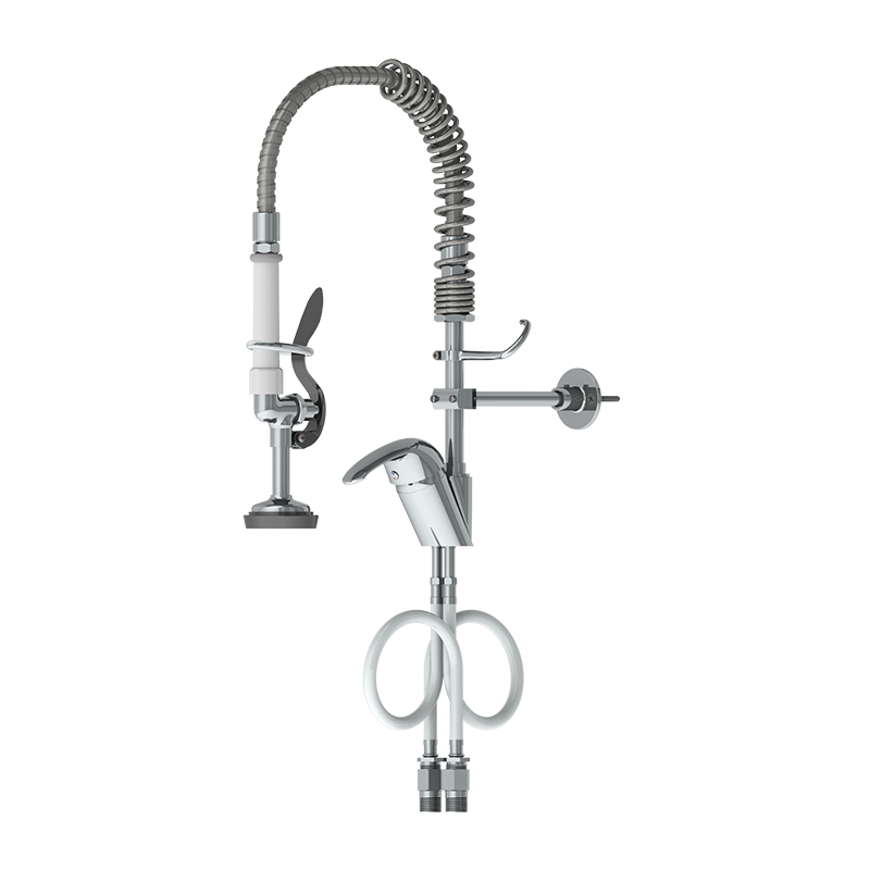 Pre-Rinse Unit: Short Height, Single Hole Deck Mount, High Flow Spray Valve C8221 aluids