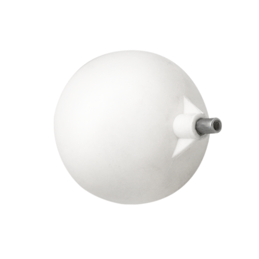 5" PVC Float Ball White With Brass Insert 14219 aluids