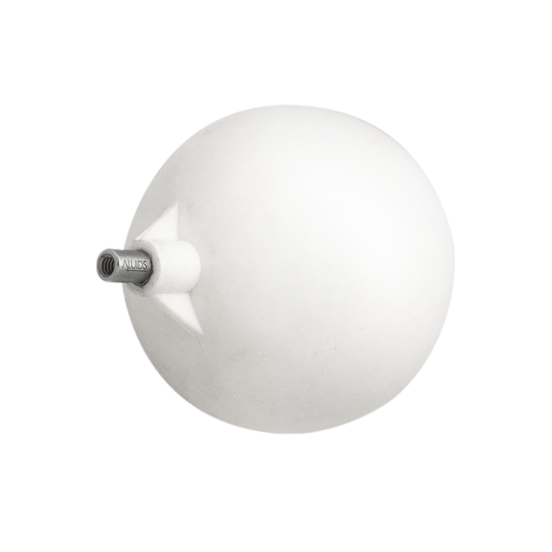 5" PVC Float Ball White With Brass Insert 14219 aluids