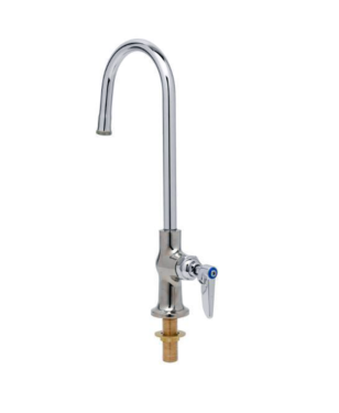 Single Hole Pantry Deck Mount Faucet , Lever Handle , 5 1/2" Rigid Gooseneck w/Stream Regulator & 1/2" NPSM Male Inlet - Lead Free Brass C8451 aluids