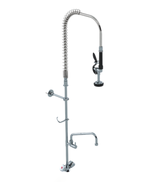 Pre-Rinse Unit: Long Height Double Lever Single Hole Deck Mount, High Flow Spray Valve C8442 aluids