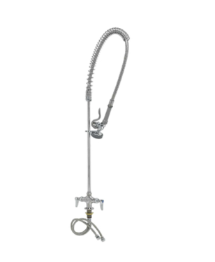 Pre-Rinse Unit: Long Height Double Lever Single Hole Deck Mount , Spray Valve 1.42 GPM C8443 aluids