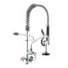 Pre-Rinse Shower Unit :Short Height Double Lever, Single Hole, Deck Mount - 4.50 GPM Spray Valve C8436 aluids