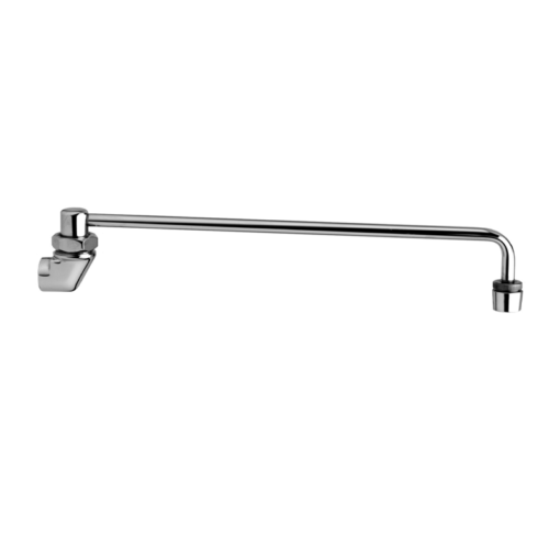 Wall Mounted Wok Wand Range Faucet with 13" and 17" Swing Spout, 2.2 GPM Aerator, and 3/8" NPT Female Inlet - Cold Water Only C8494 aluids