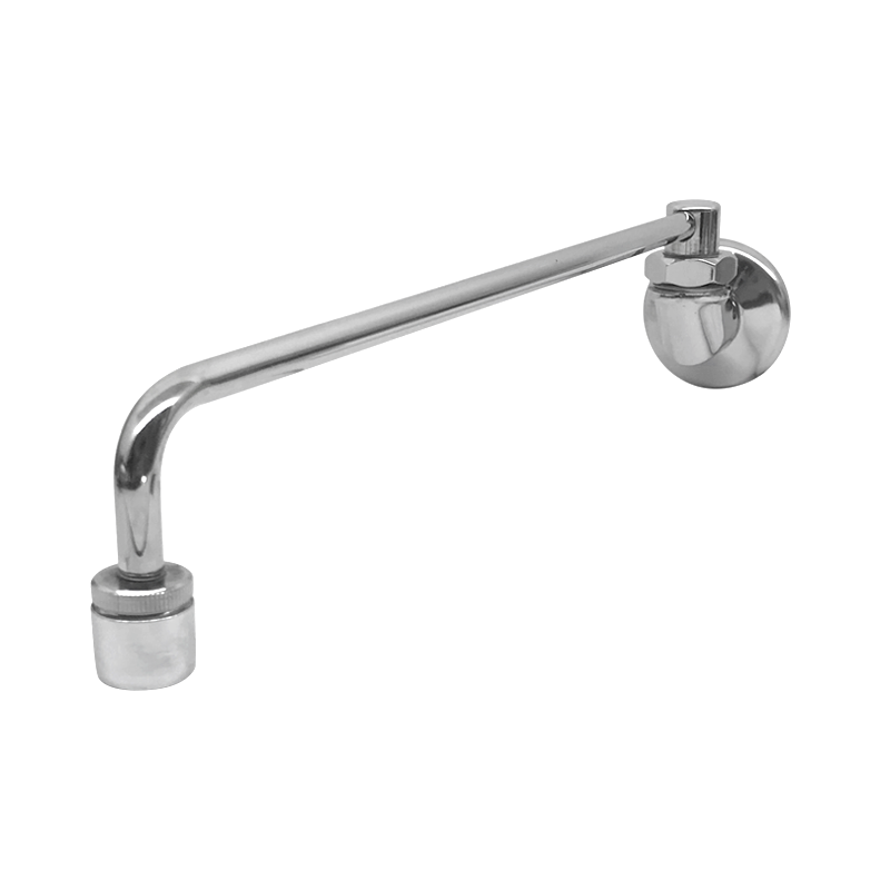 Wall Mounted Wok Wand Range Faucet with 13" and 17" Swing Spout, 2.2 GPM Aerator, and 3/8" NPT Female Inlet - Cold Water Only C8494 aluids