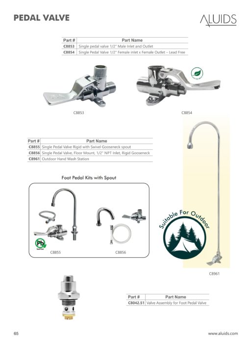 Valve Assembly for Pre-Rinse Spray Head