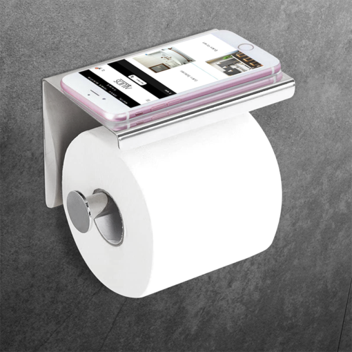 Toilet Roll Holder with Shelf for Phone 38510 - US aluids