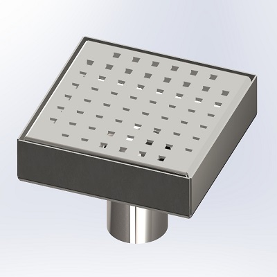 6 Inch Polished Stainless Steel Square Shower Drain with Hair Trap