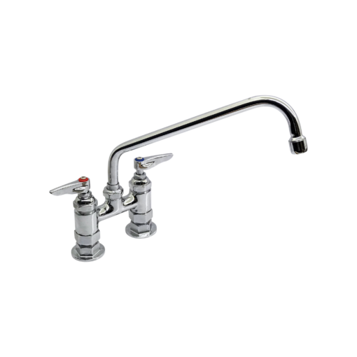 4" Center-Double Pantry Deck Mount Swivel Base Faucet with 12″ Swing Nozzle C8369 aluids