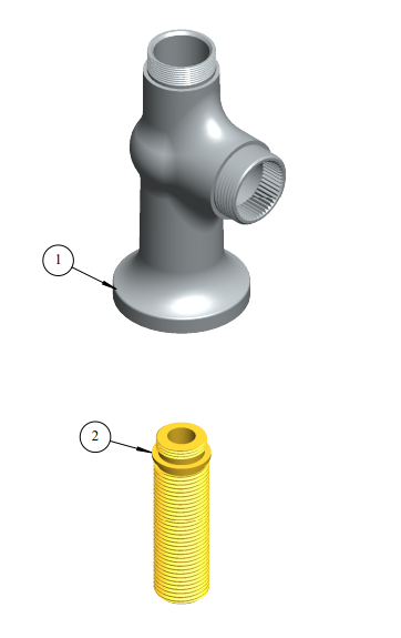 US Single Pantry Base Faucet For Swivel Nozzle & Bush Sub-assembly