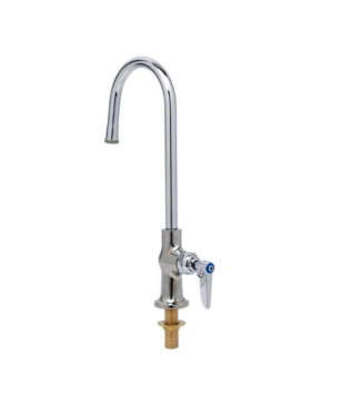 Single Hole Deck Mount Pantry Faucet, Single Lever with 3-1/2" Wide Gooseneck Spout C8437 aluids