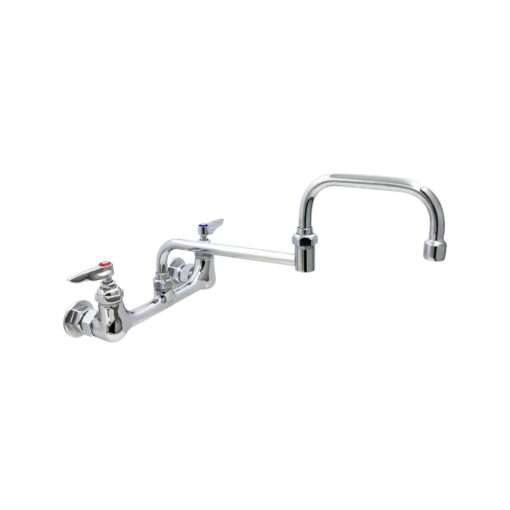 Double Pantry Wall Mount Swivel Base Faucet with 15" Swing Nozzle C8455 aluids