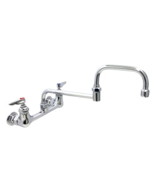 Double Pantry Wall Mount Swivel Base Faucet with 24" Swing Nozzle C8456 aluids