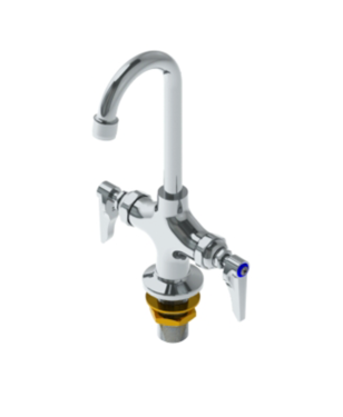 Double Pantry Faucet, Single Deck Hole Base, 3-3/4" Rigid Gooseneck C8504 aluids