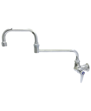 Single Pantry Faucet, Single Hole Base, Wall Mount, 15" Double Joint Swing Nozzle C8565 aluids