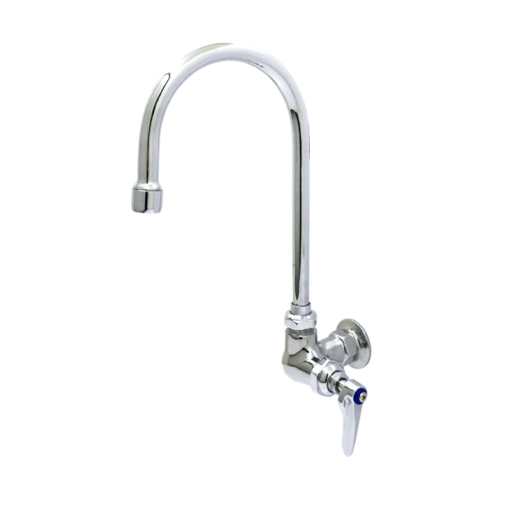 Single Pantry Faucet, Single Hole Base, Wall Mount, 5 11/16" Swivel gooseneck C8599 aluids