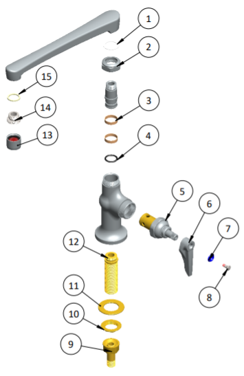 Single Pantry Faucet, Single Hole Base, Deck Mount