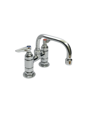 Double Pantry Deck Mount Swivel Base Faucet with 8 inch Swing Nozzle