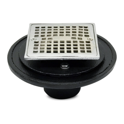 No hub cast iron shower drain