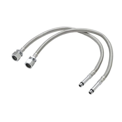 C8696X2 - 18" Flexible Stainless Steel Supply Hose with 1/2" NPSM Male Threads - aluids