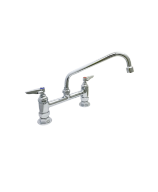 Deck faucet with 12 Inch swing nozzle
