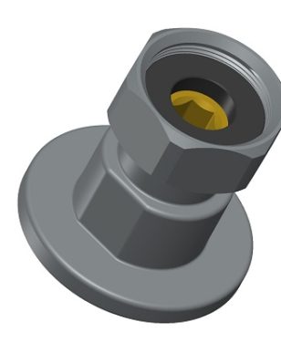 Ecoline 1/2" NPT Female Eccentric Flange with Washer