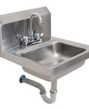 Aluids-Deck Mounted Hand Sink with Faucet and P-trap- C9400-PT-F
