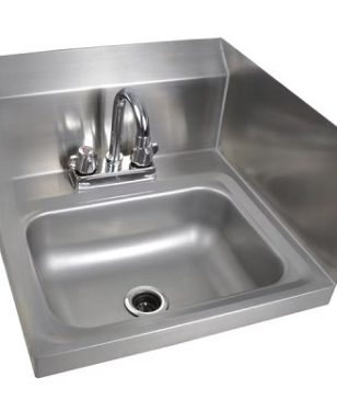 Aluids-Deck mount kitchen sink with right splash-C9400-RS-F