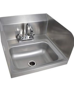 Stainless Steel Deck Aluids-Mounted Hand Sink and Dual Side Splash-C9400-DS-F