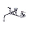 Double Pantry Wall Mount Swivel Base Faucet 8 inch Centers Less Nozzle 1..