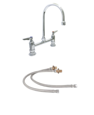 Double Pantry Faucet Deck Mount 8" Centers