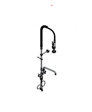 Ecoline Pre-Rinse single Hole Double Lever Deck Mounted Faucet