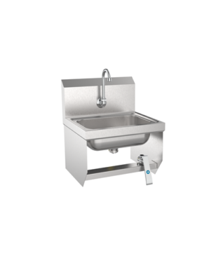 Hank Sink with Goose Neck Spout and Single Knee Pedal Valve