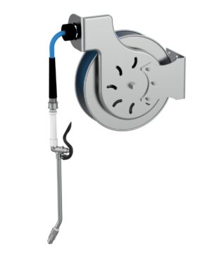 Steel Hose Reel With Extended Spray Wand Unit, (3/8" x 52')